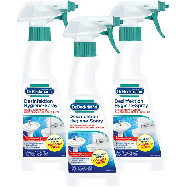 Dr. Beckmann® Desinfektion Hygiene-Spray, 3x 250 Ml 1 Dr. Beckmann® Desinfektion Hygiene-Spray, 3x 250 Ml
