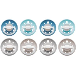 Nip® Schnuller Cherry Rundsauger Boy Gr. 1 Ab Der Geburt Blau/grau/türkis/braun 8 Stück