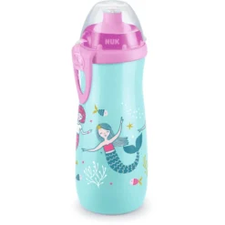 NUK Trinkflasche Sports Cup 450 Ml, Meerjungfrau Pink