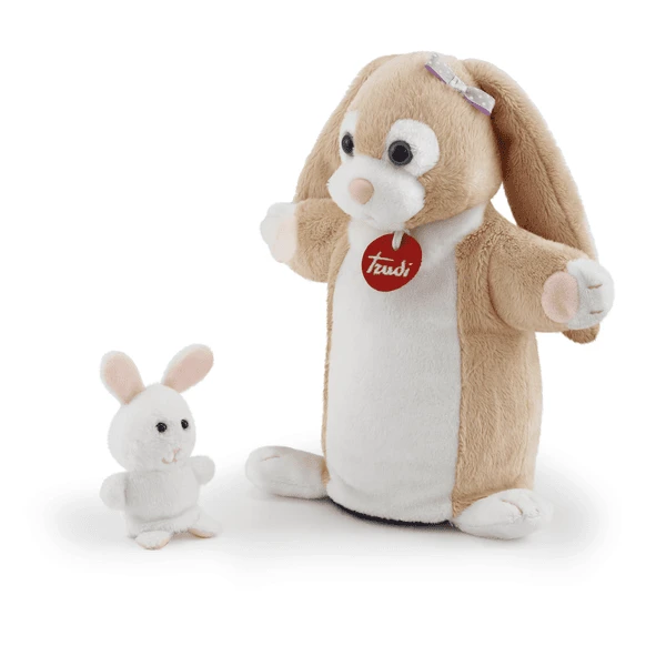 Trudi Puppets Handpuppe Hase Mit Baby (Größe S) 1 Trudi Puppets Handpuppe Hase Mit Baby (Größe S)